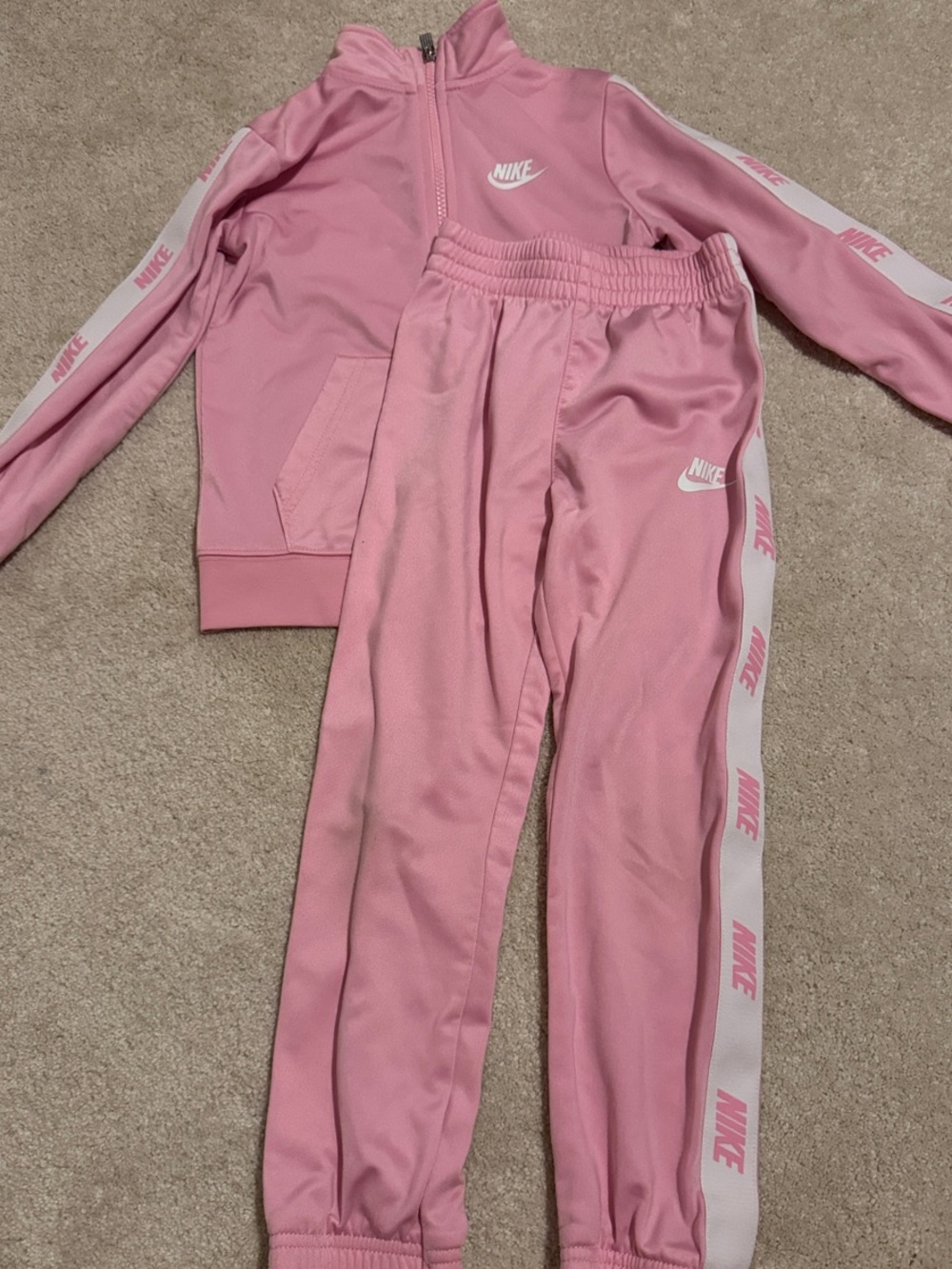 Nike Pink Girls' Track Jacket & Joggers Set